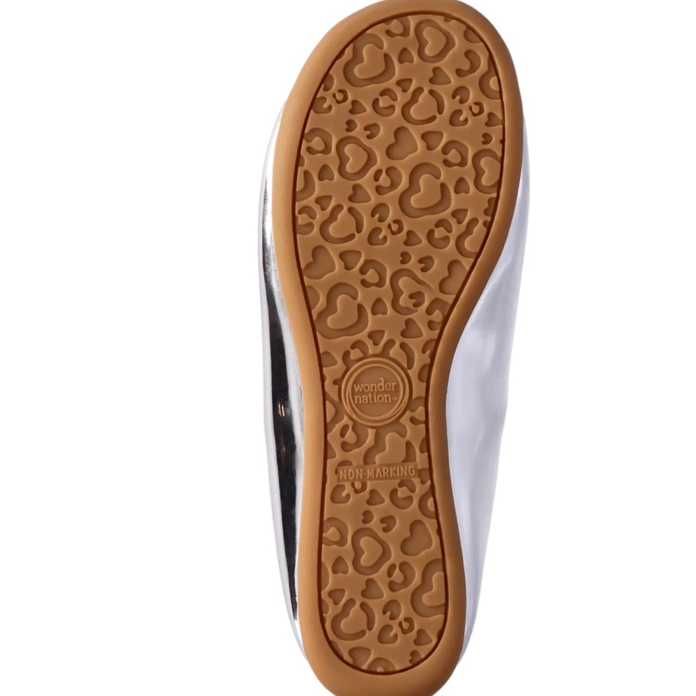 Women’s Silver Ballet Flats - Picture 3 of 8